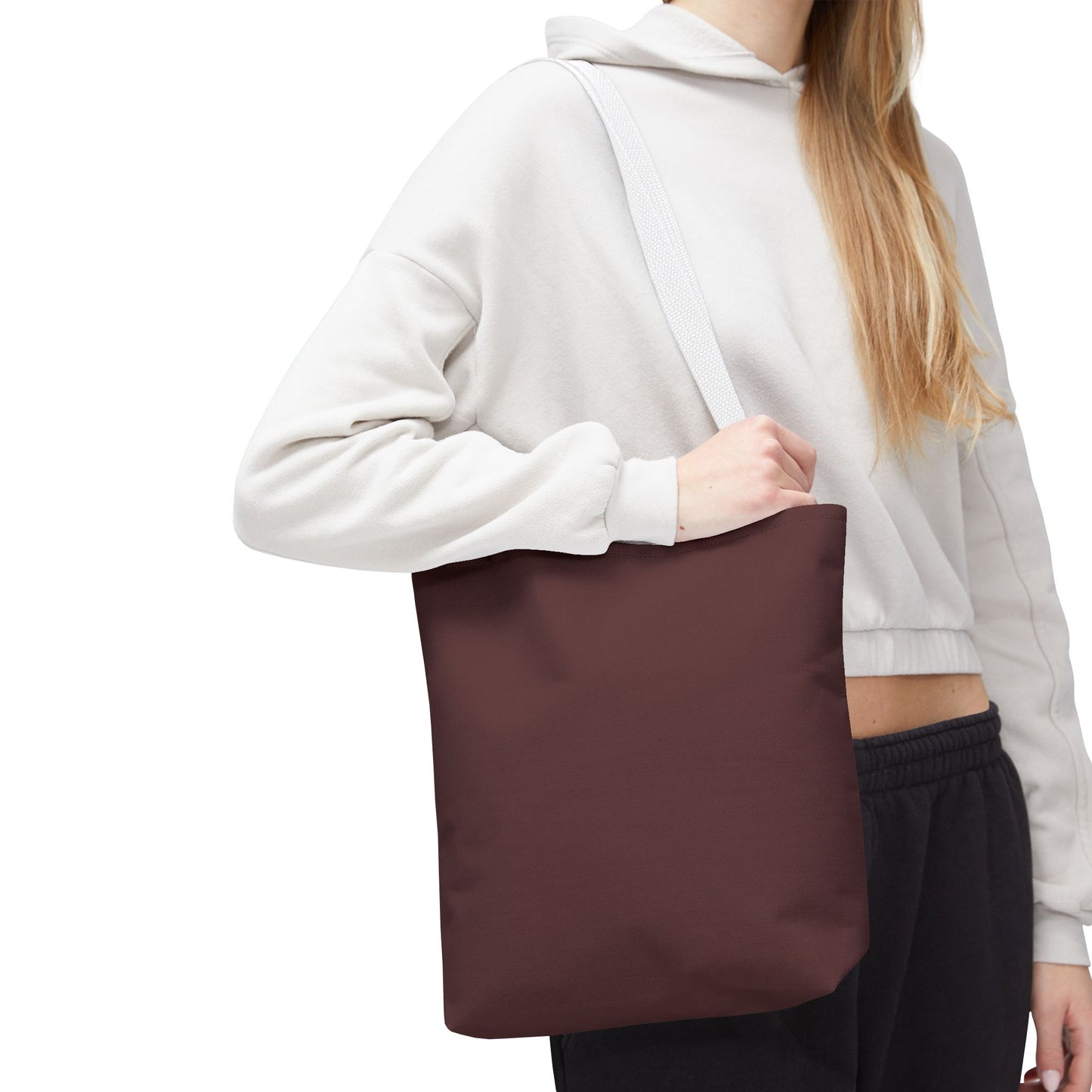 Stylish Brown Merlot All-Over Print Tote Bag, Eco-Friendly Shopping Bag, Reusable Grocery Tote, Personalized Gift, Trendy Handbag