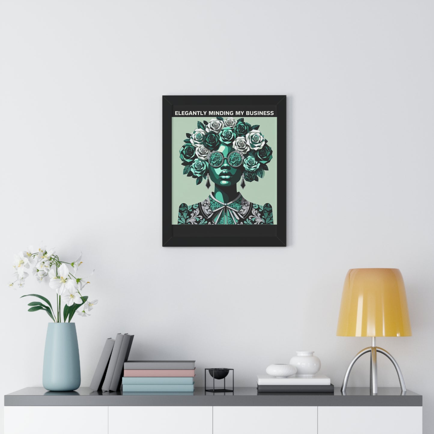Vertical Poster - 'ELEGANTLY MINDING MY BUSINESS' Wall Art