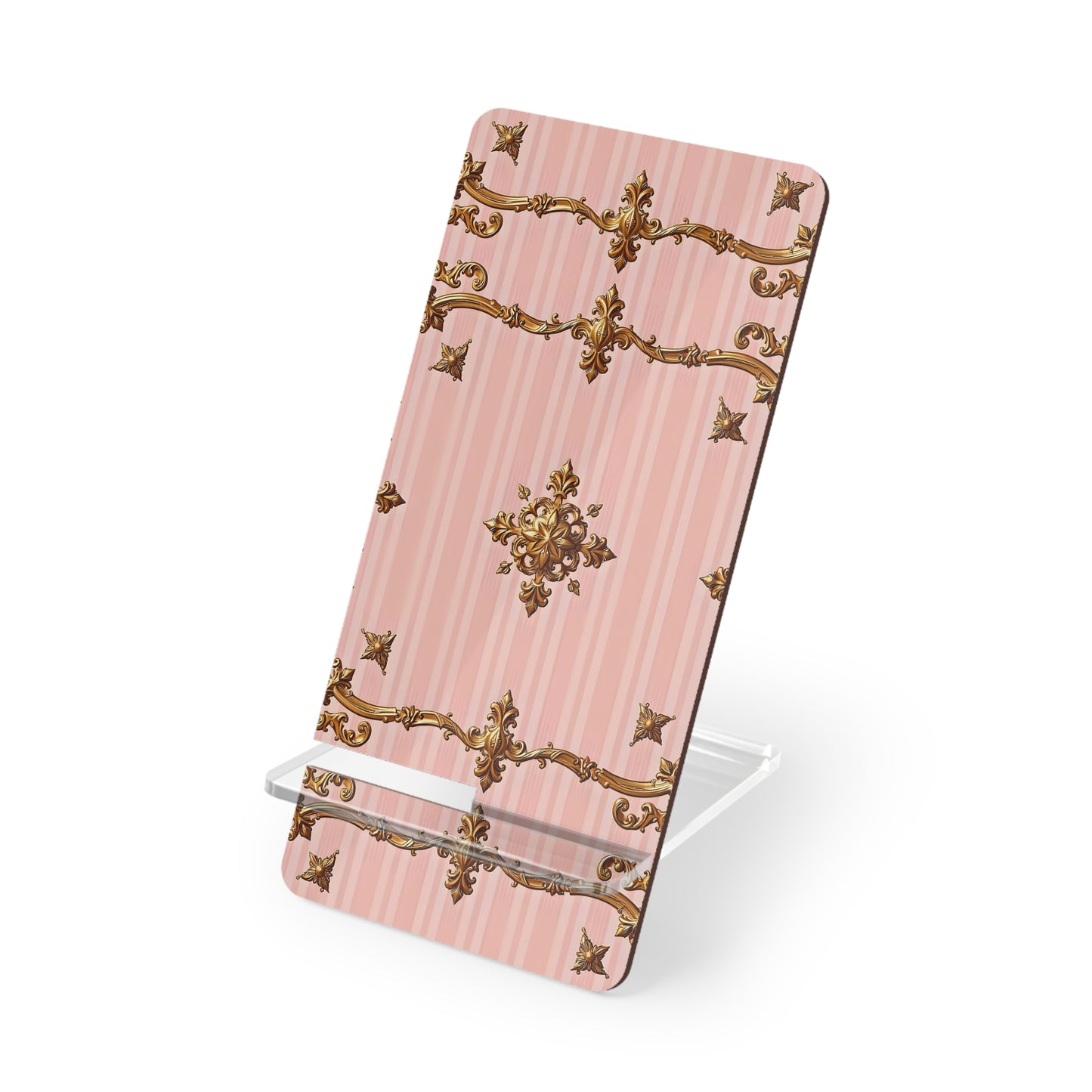 Elegant Pink Smartphone Display Stand - Decorative Phone Holder for Home & Office