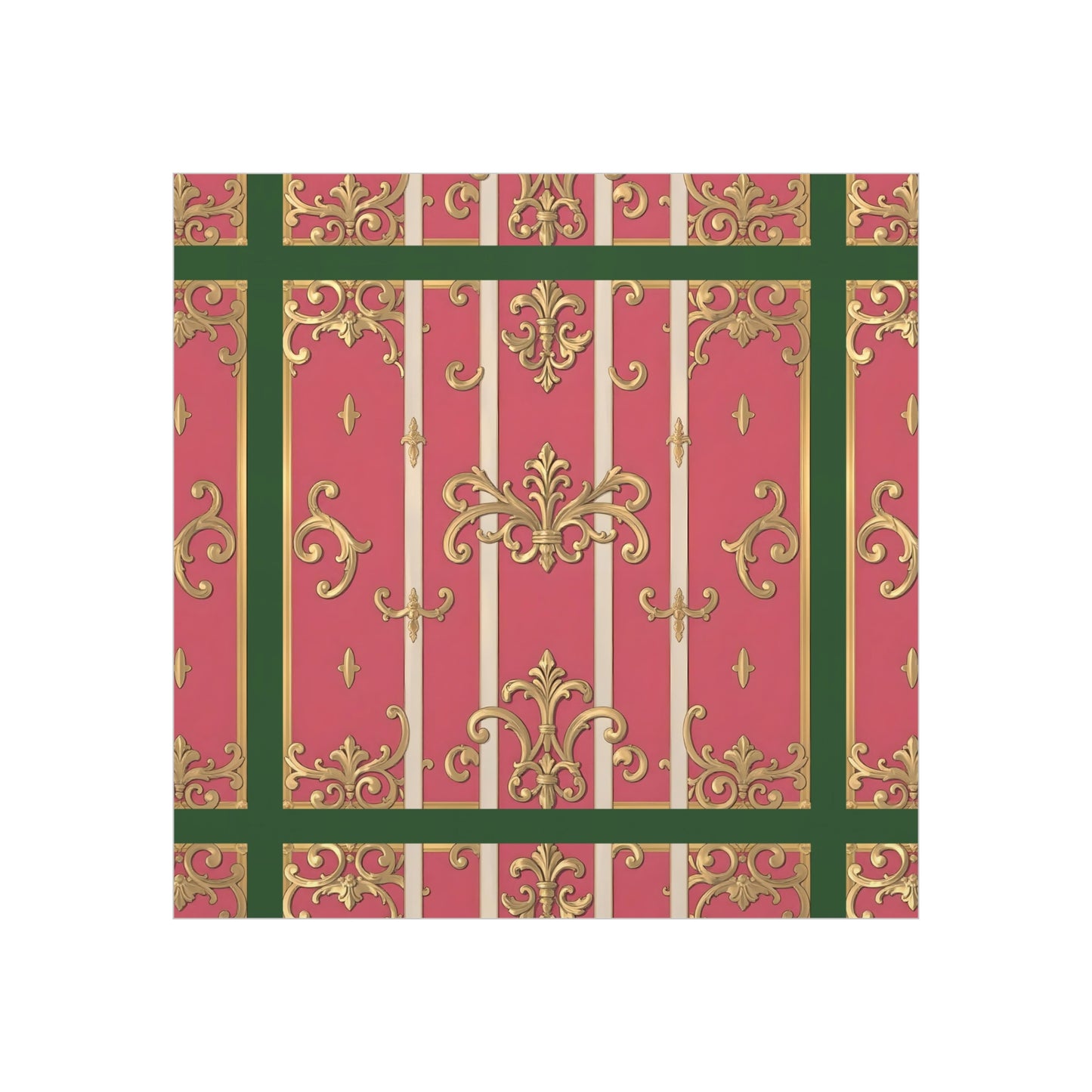 Elegant Green Border Pink & Gold Foam Board Decor - Party Backdrop, Art Display, Home Decor, Event Decoration, Wall Art