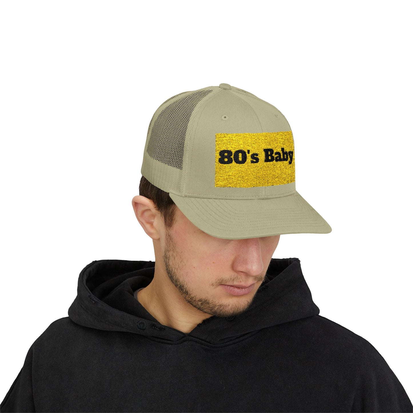 80's Baby Gold Snapback Trucker Cap - Retro Style Hat, Vintage Cap, Perfect for 80's Themed Parties, Gifts for Nostalgic Friends, Summer Fun