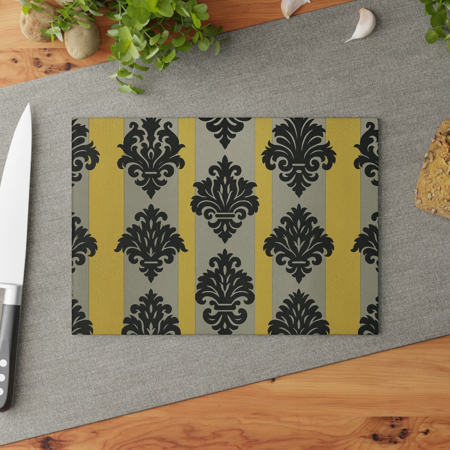 Elegant Baroque Glass Cutting Board | Kitchen Decor, Gift for Home Chefs, Wedding Registry, Housewarming Gift, Cooking Essential