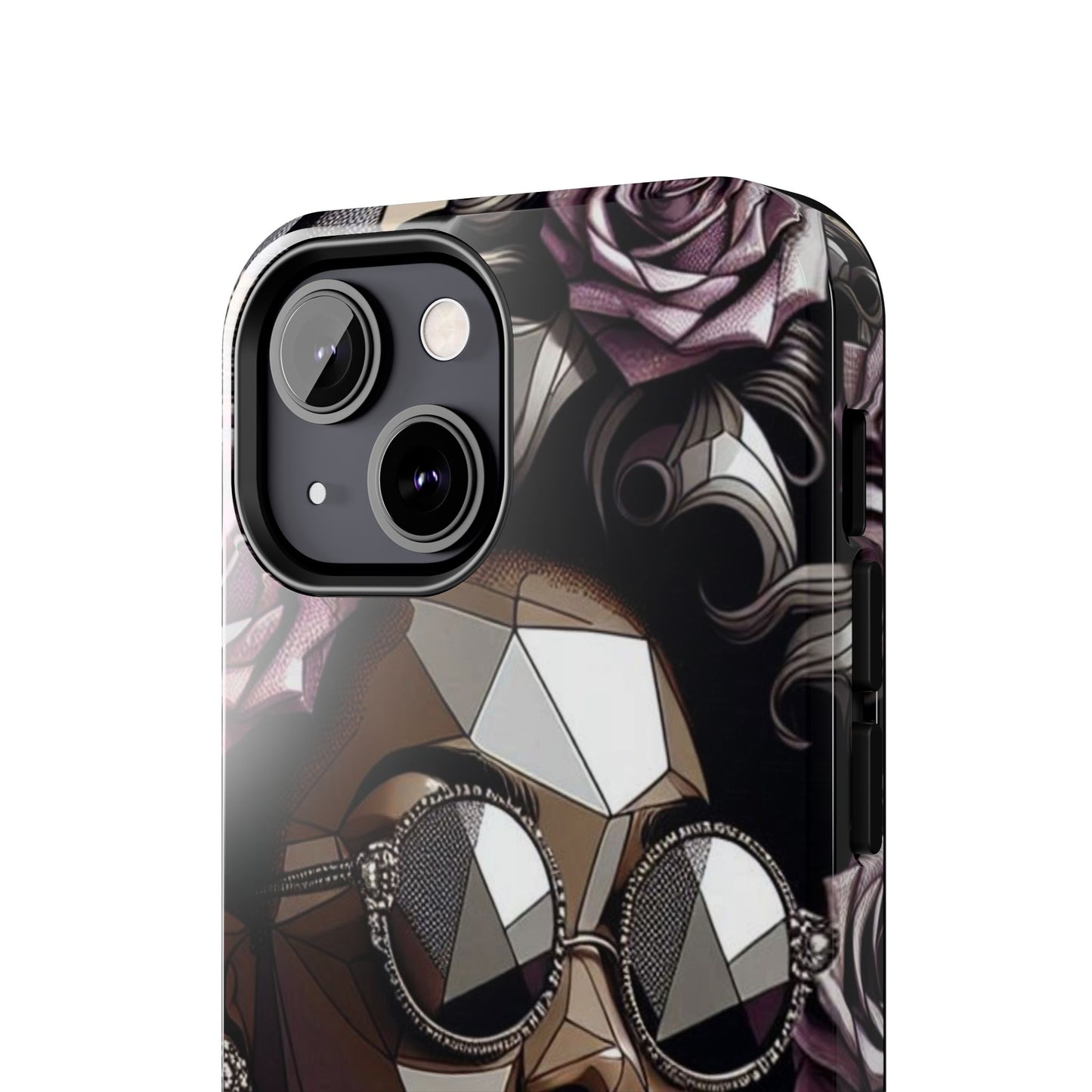 Chic Geometric Phone Case, Stylish Tough Case for Women, Unique Gift, Floral Design, Modern Accessories for Everyday Use - Lilac Baroque Lady