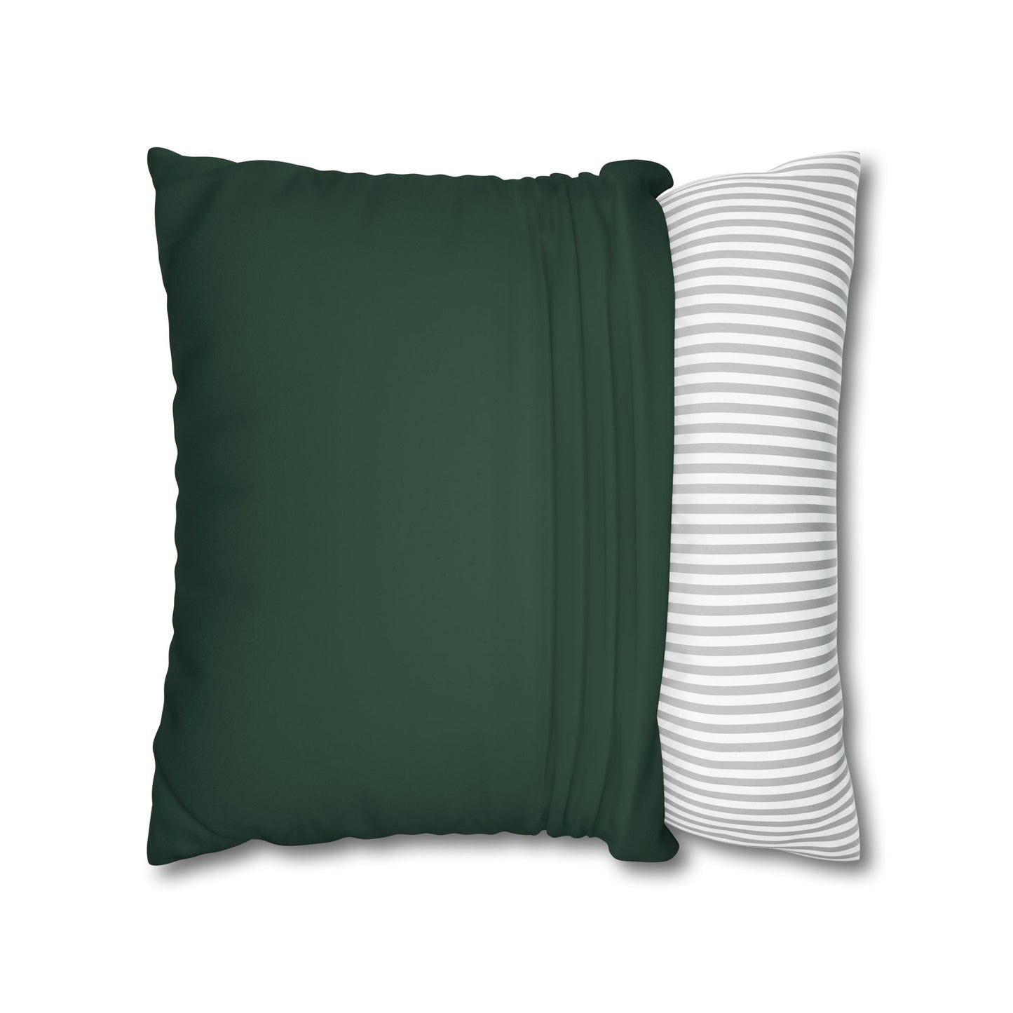 Stylish Midnight Green Faux Suede Square Pillowcase for Cozy Home Decor, Decorative Cushion Cover, Modern Accent Pillow, Indoor Throw Pillows