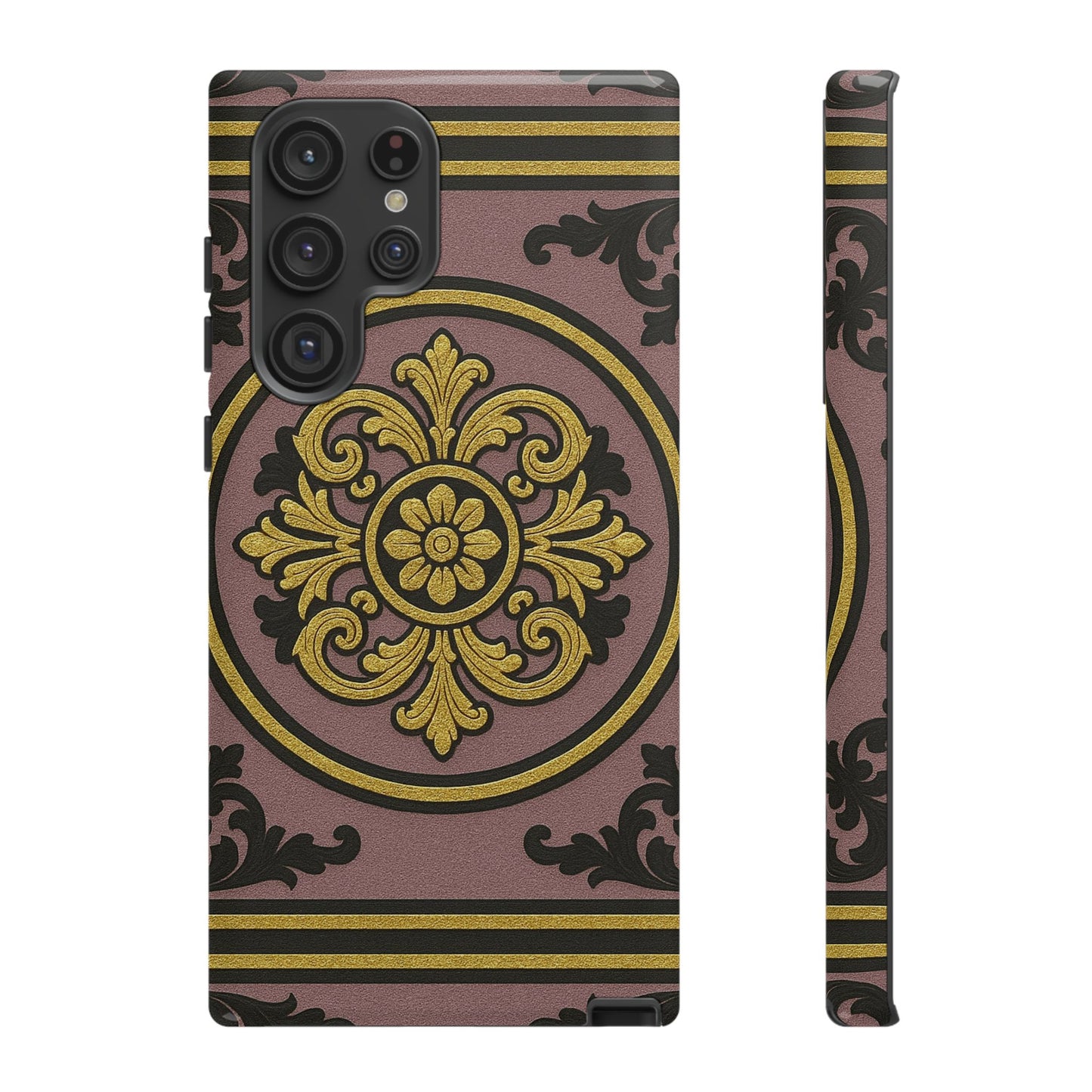 Gilded Mauve With Gold-Black Baroque Tough Cases
