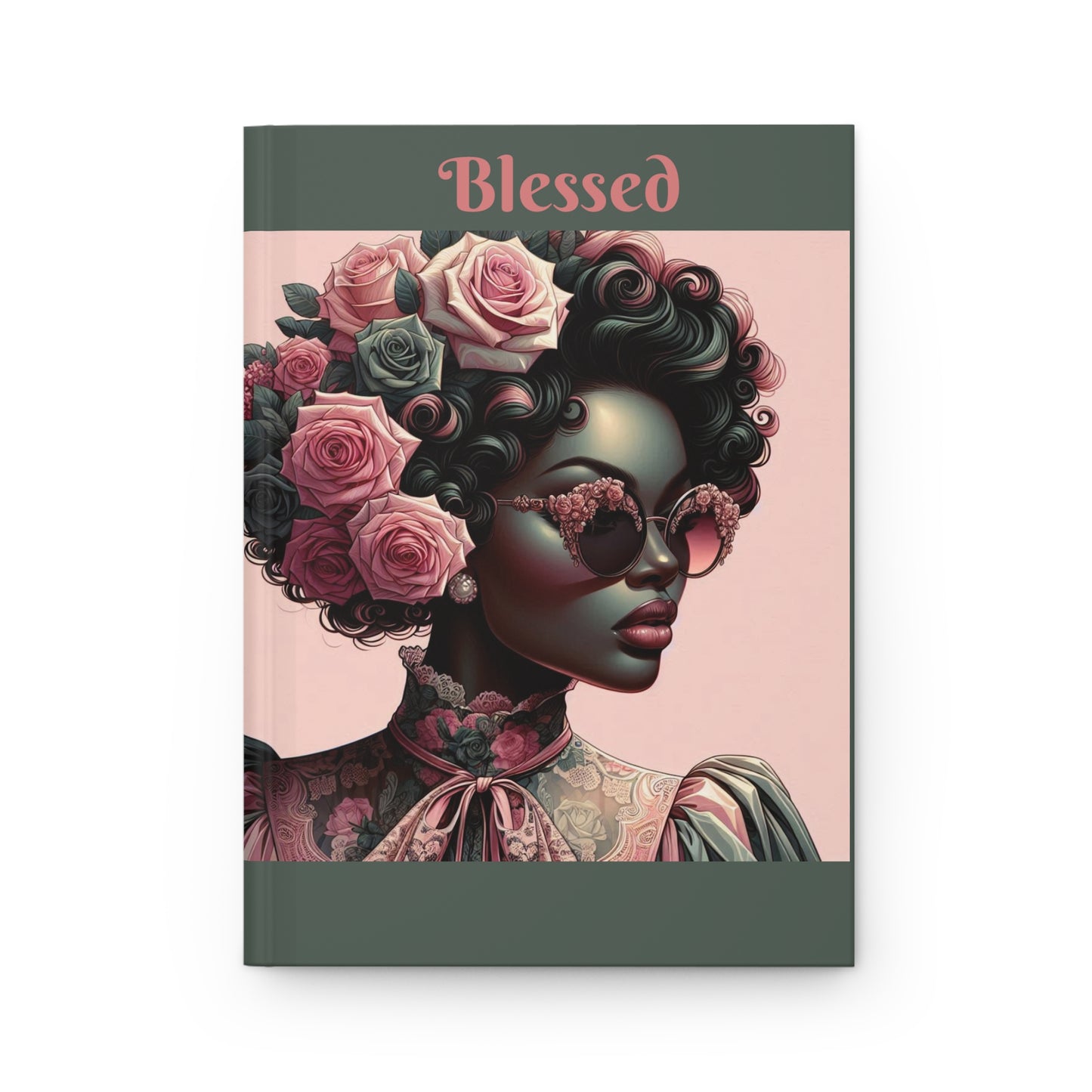 Lady Empowerment Journal - "Covered" & "Blessed" Hardened Journal, Inspirational Gift, Wellness Diary, Self-Care Notebook