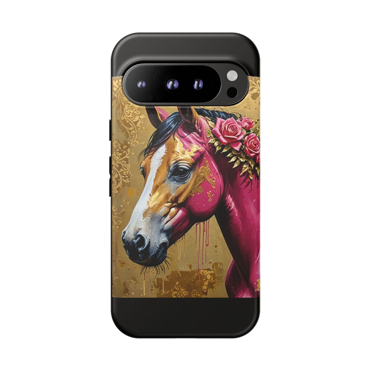 Phone Case - Elegant Horse Damask Design