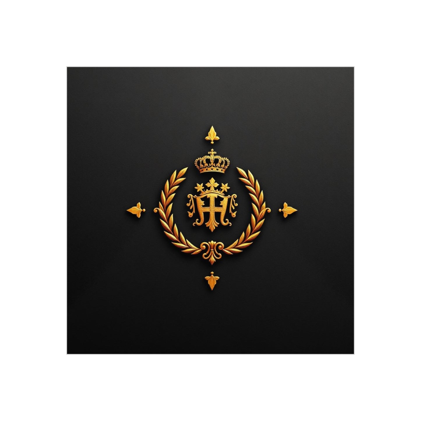 Elegant Foam Board Wall Art, Luxury Home Decor, Royal Crest Display, Office Decoration, Unique Gift Idea, Modern Wall Decor - Gold Crest