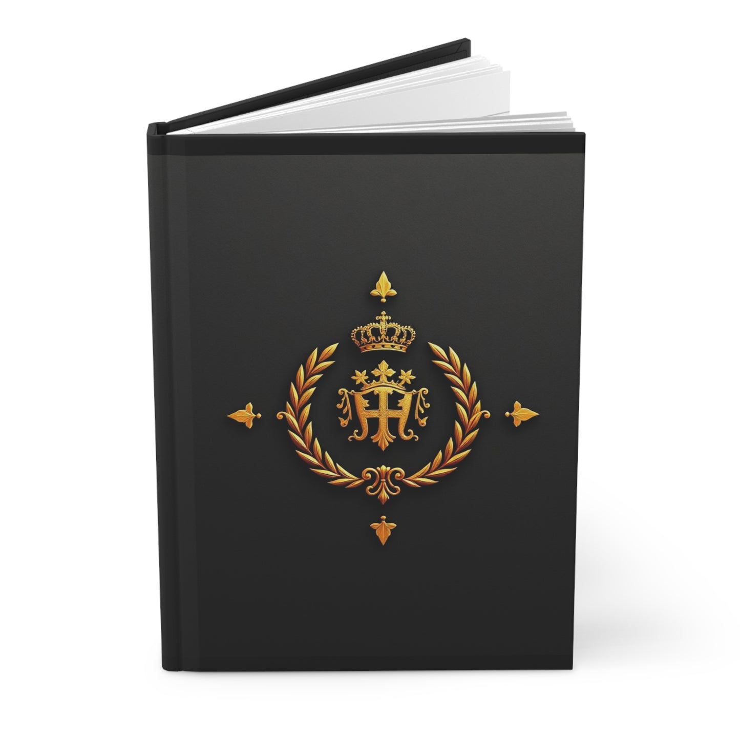 Elegant Monogrammed Hardcover Journal - Luxury Notebook, Personalized Gift, Writing Diary, Business Journal, Elegant Stationery - Gold Crest