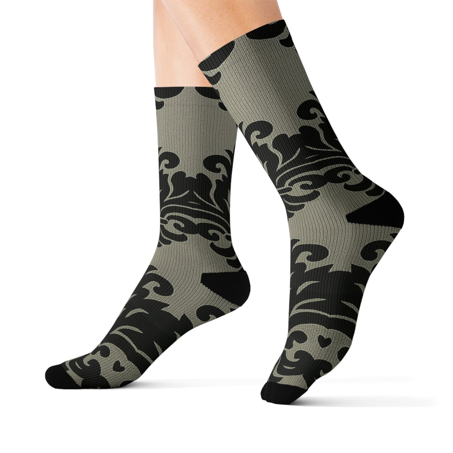 Chic Baroque Design Socks | Stylish Patterned Socks for Every Occasion, Gift for Her, Fashion Socks, Trendy Outfit Essentials