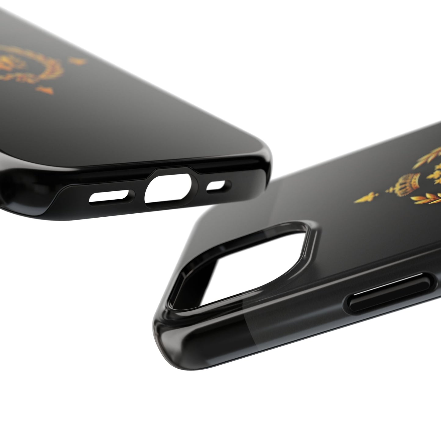 Luxurious Monarch Phone Case, Tough Phone Covers, Elegant Tech Accessories, Gold Crown Design, Stylish Gift for Him/Her - Gold Crest