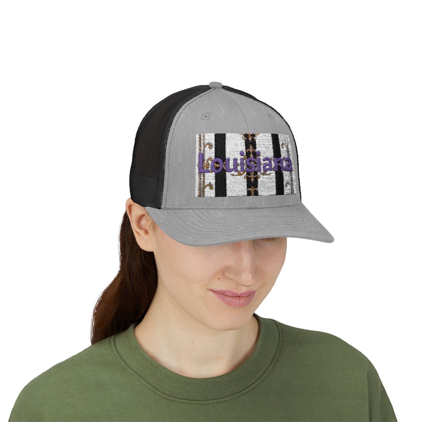Stylish Louisiana Snapback Trucker Cap for Trendy Outfits, Perfect for Gifts, Outdoor Events, Summer Festivals, Casual Wear