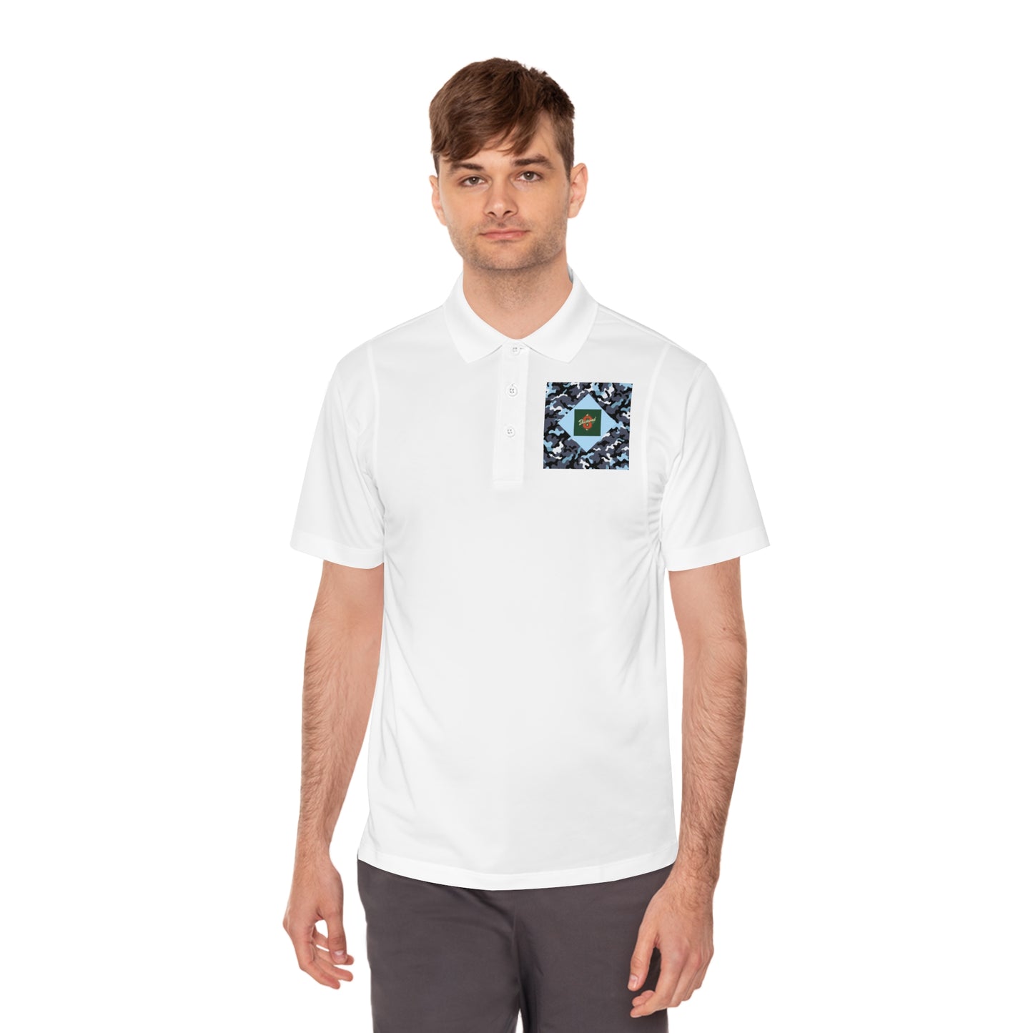 Men's Sport Polo Shirt - Camo & Diamond 8