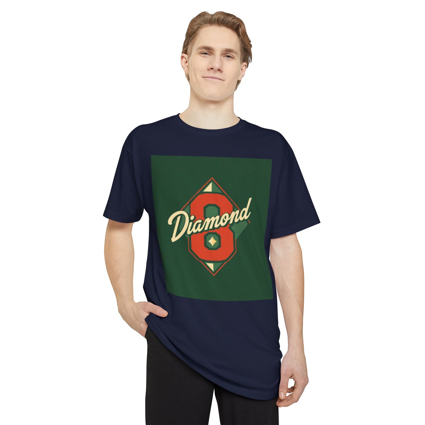 Urban Vibe Long Body Tee, Trendy Graphic T-Shirt, Unisex Streetwear Top, Casual Everyday Wear, Perfect for Gifts - Diamond 8