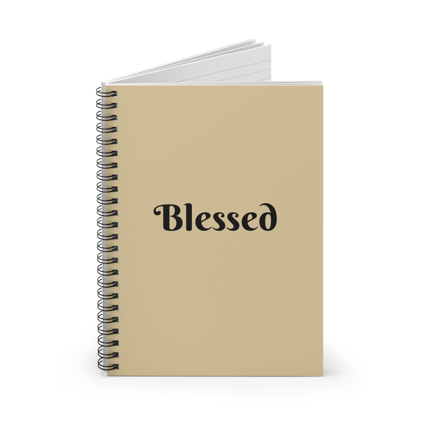 Vanilla Wheat Blessed Spiral Notebook - Ruled Line, Inspirational Journal, Gift for Writers, Gratitude Journal, School Supplies, Stationery