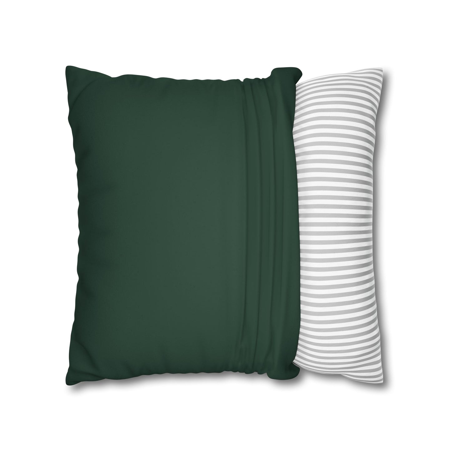 Stylish Midnight Green Faux Suede Square Pillowcase for Cozy Home Decor, Decorative Cushion Cover, Modern Accent Pillow, Indoor Throw Pillows