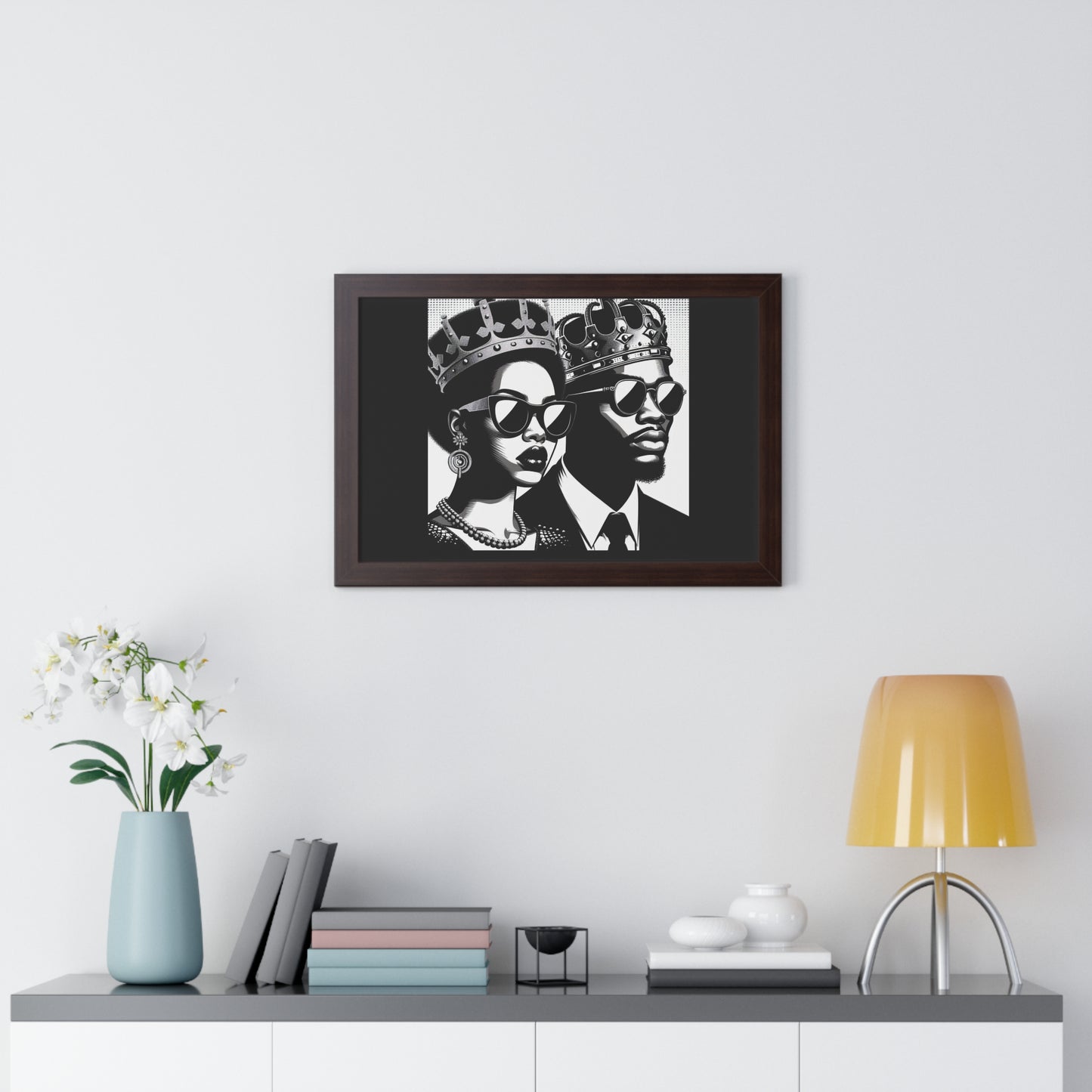Royalty Framed Poster, Wall Art Decor, Black Culture Art, Modern Home Decor, Unique Gift for Her/Him