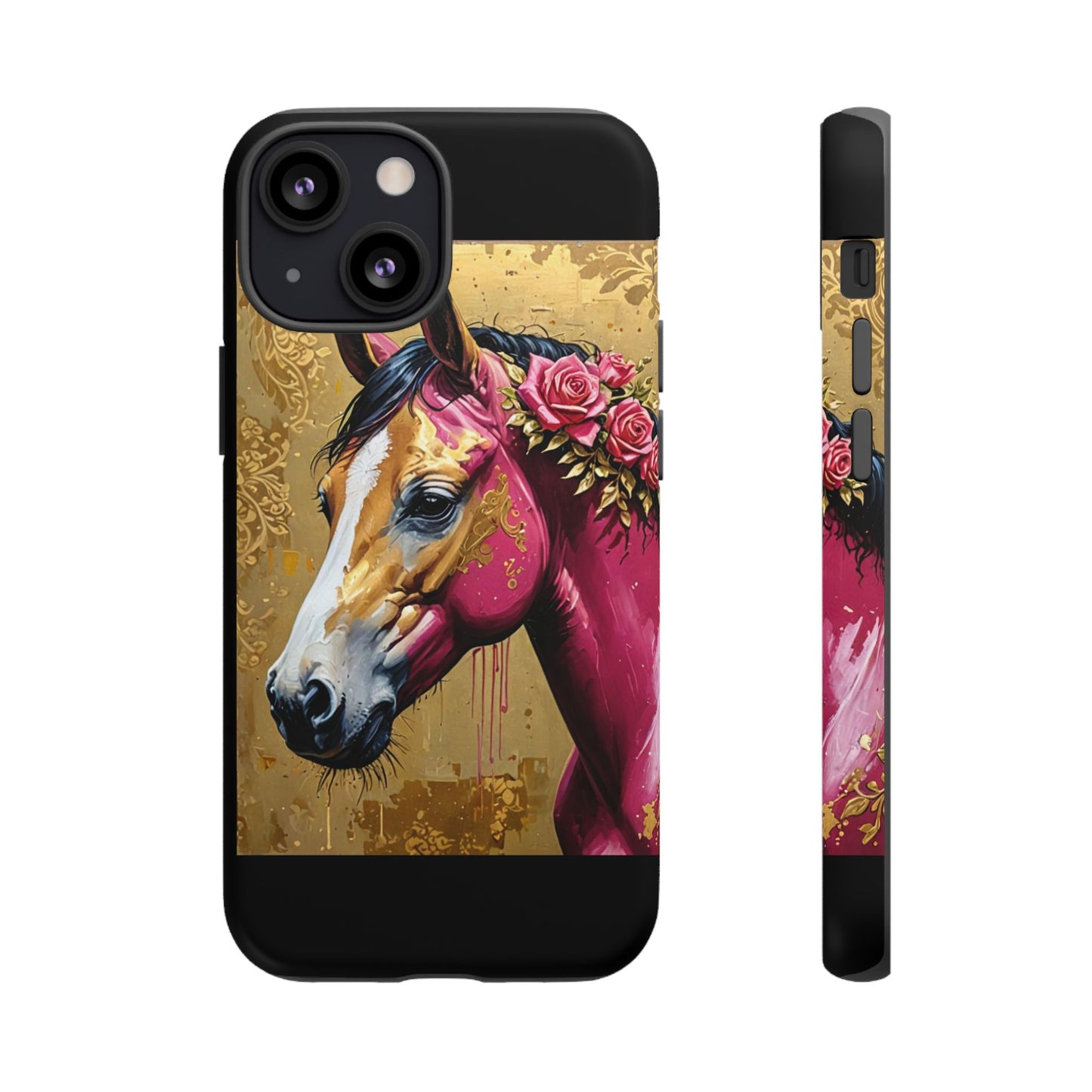 Phone Case - Elegant Horse Damask Design