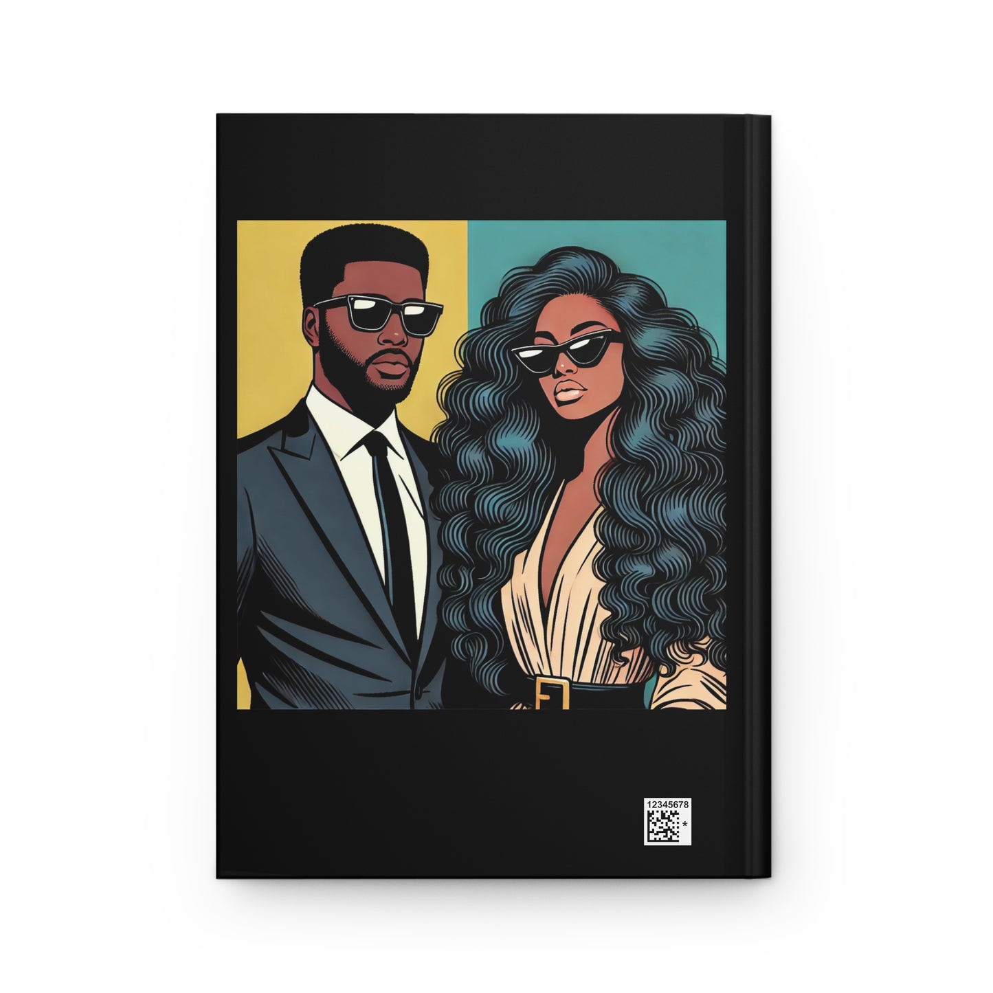 Elegant Floral Hardcover Journal - Stylish Writing Notebook - Elegant Couple Design