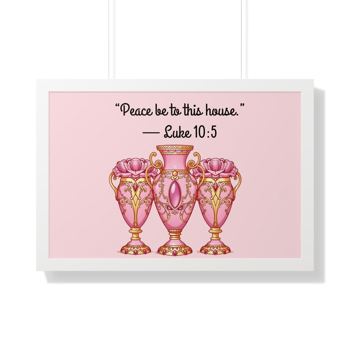 Framed Scripture Art Print, Inspirational Wall Decor, Home Blessing, Gift for Housewarming, Religious Wall Art - 10:5