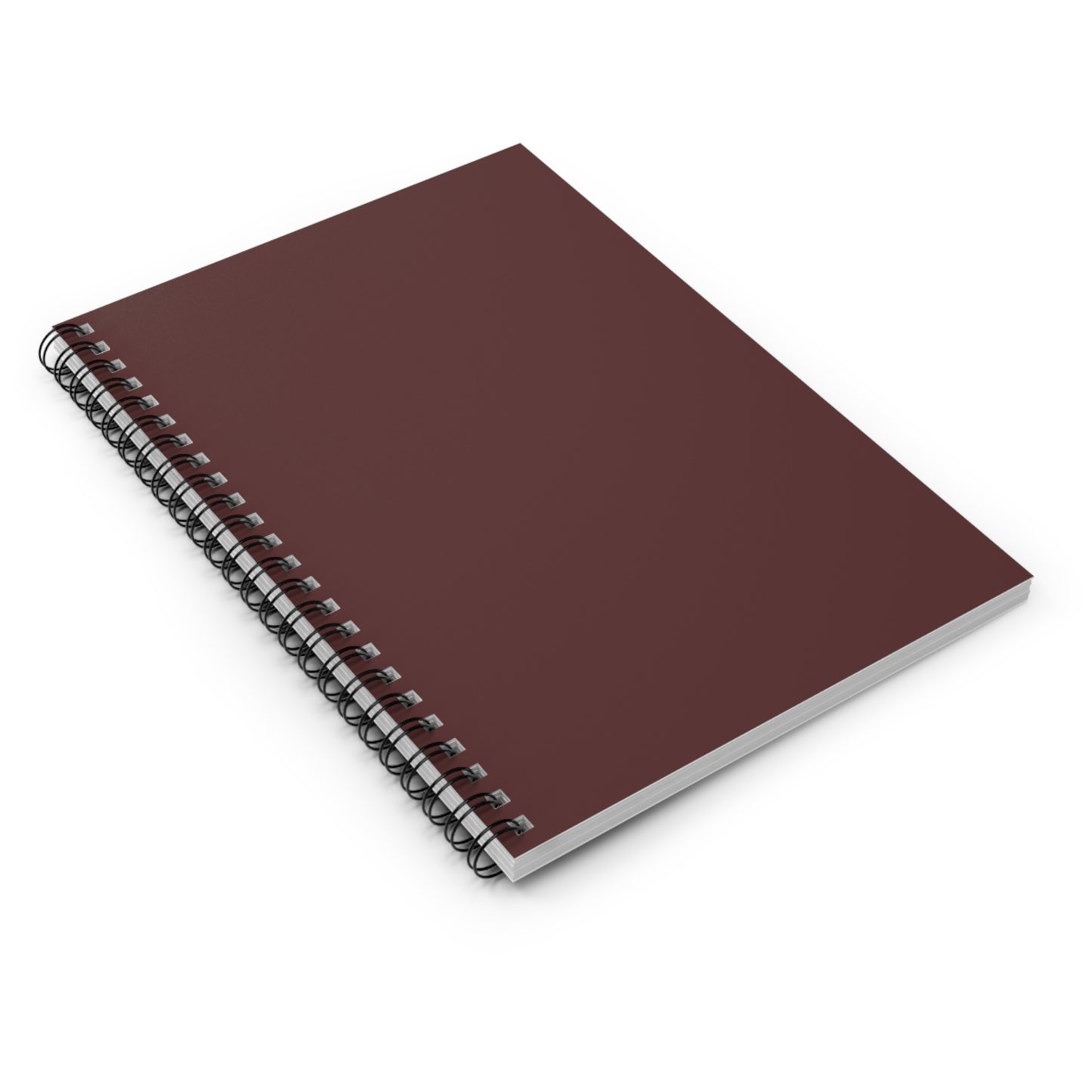 Stylish Brown Merlot Spiral Notebook - Ruled Lines for School, Work Notes, Journaling, Gifts, and More