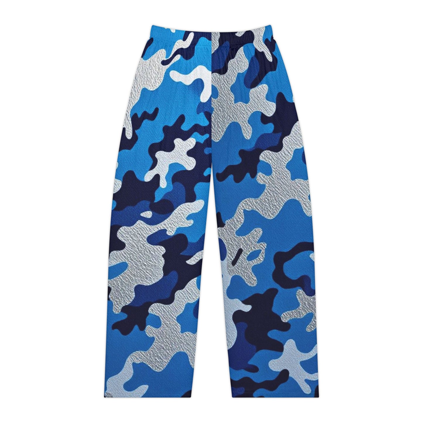 Cozy Blue Camo Pajama Pants, Relaxed Sleepwear, Women's Lounge Pants, Gift for Her, Casual Comfort, Birthday - Blue Camo