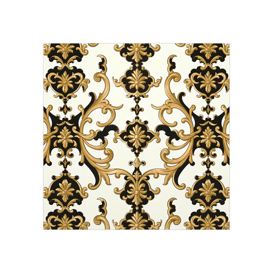 Elegant Floral Foam Board, Wall Decor, Art Display, Home Organization Board, Vintage Inspired Office Decor - Black & Gold Rococo