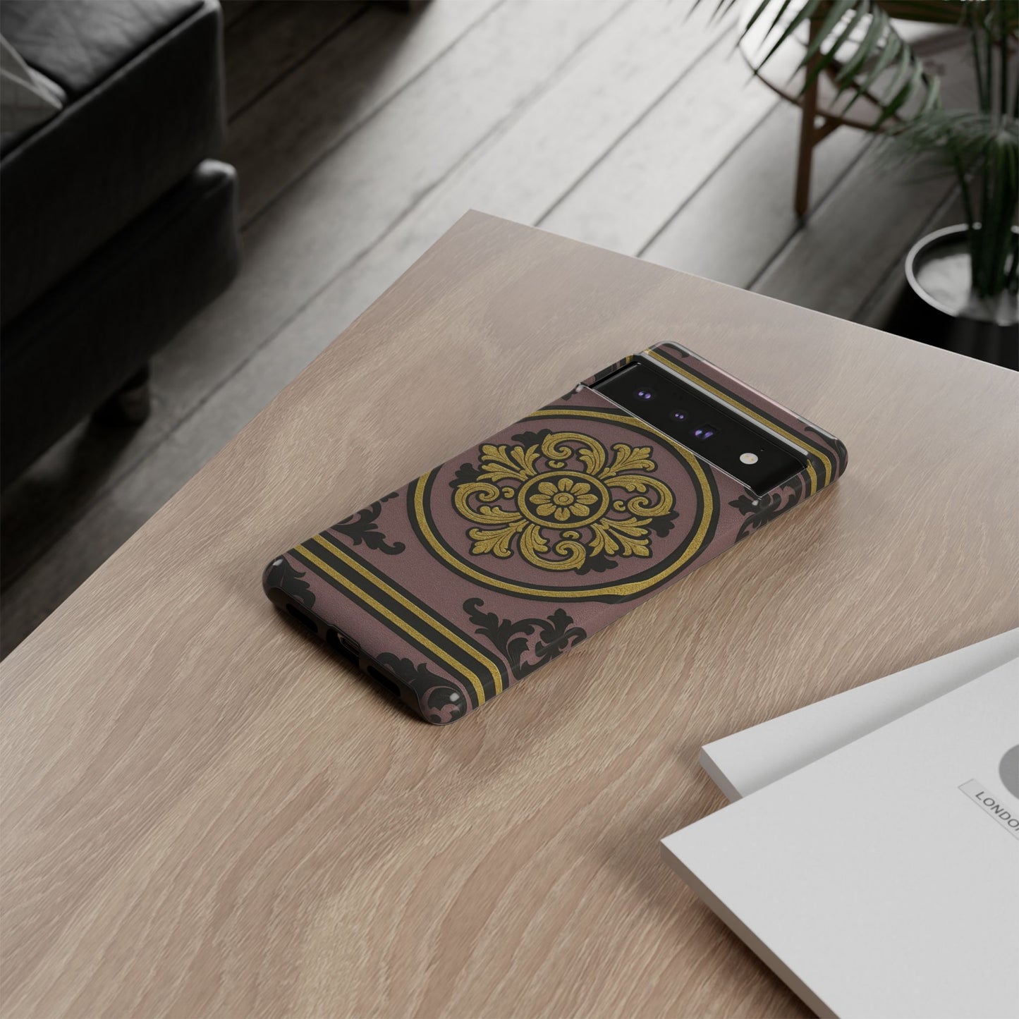 Gilded Mauve With Gold-Black Baroque Tough Cases