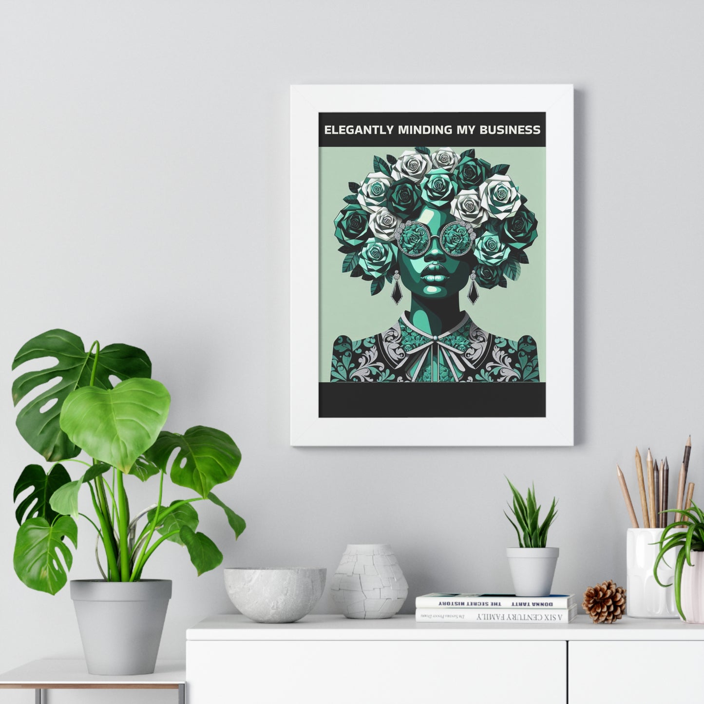 Vertical Poster - 'ELEGANTLY MINDING MY BUSINESS' Wall Art