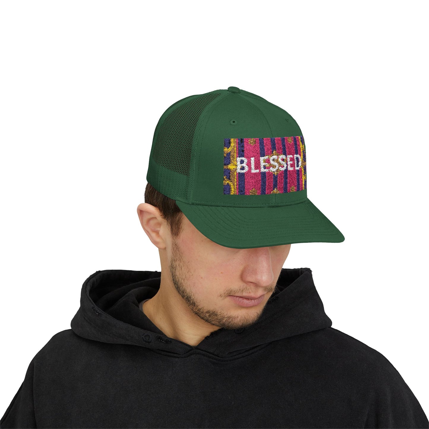 Blessed Snapback Trucker Cap - Inspirational Hat for Faith, Casual Wear, Gifts, Outdoor Activities, Summer Style