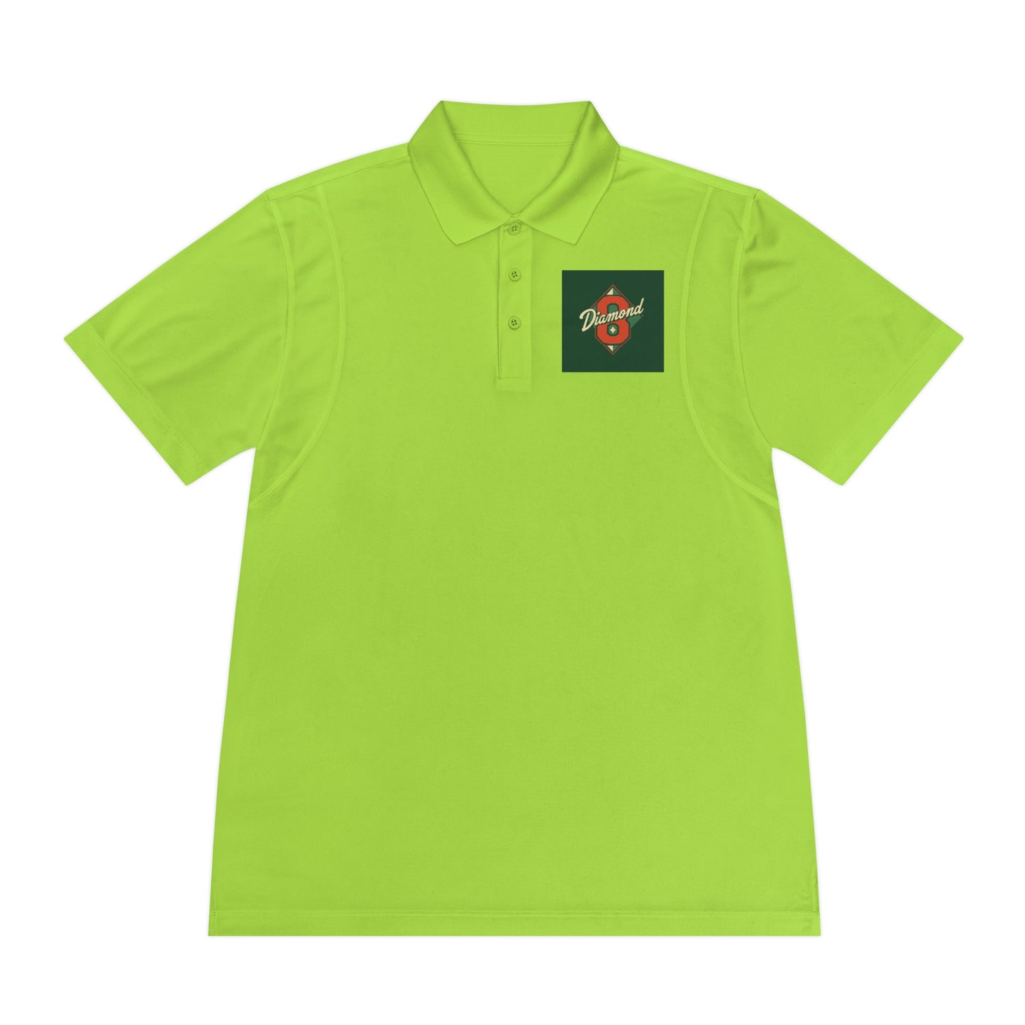 Men's Sport Polo Shirt with Green Design, Casual Wear, Gym Apparel, Outdoor Events, Golf Shirt, Father's Day Gift - Diamond 8