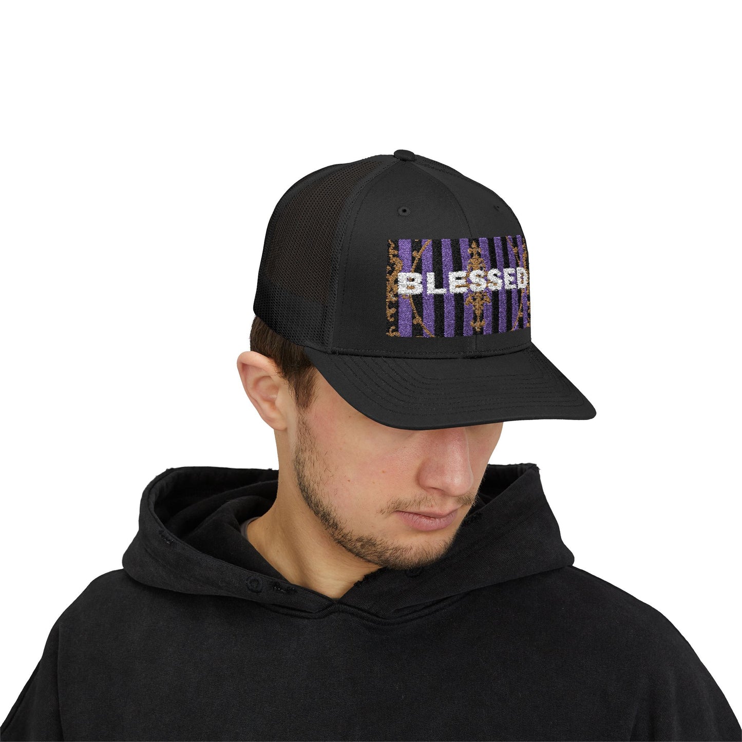 Blessed Snapback Trucker Cap, Casual Hat for Everyday Wear, Perfect Gift for Friends, Outdoor Activities, Spiritual Vibes