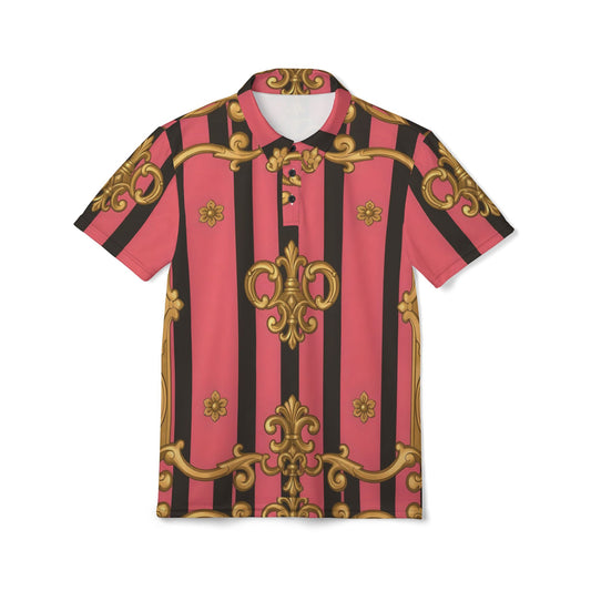 Vibrant Baroque Polo Shirt, Stylish Casual Wear, Summer Fashion, Gift for Men, Elegant Apparel for All Occasions
