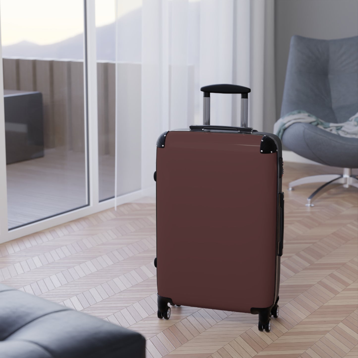 Stylish Brown Merlot Carry-On Luggage for Travelers, Travel Suitcase, Weekend Getaway Bag, Flight Essential, Boarding Bag, Vacation Companion