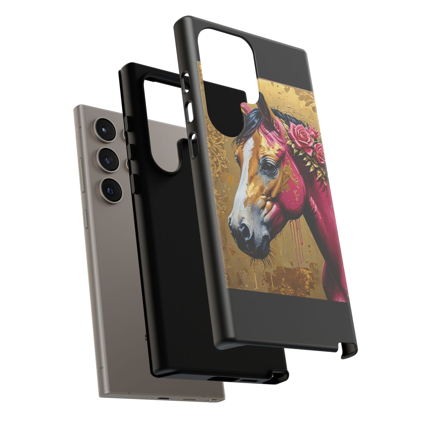 Phone Case - Elegant Horse Damask Design