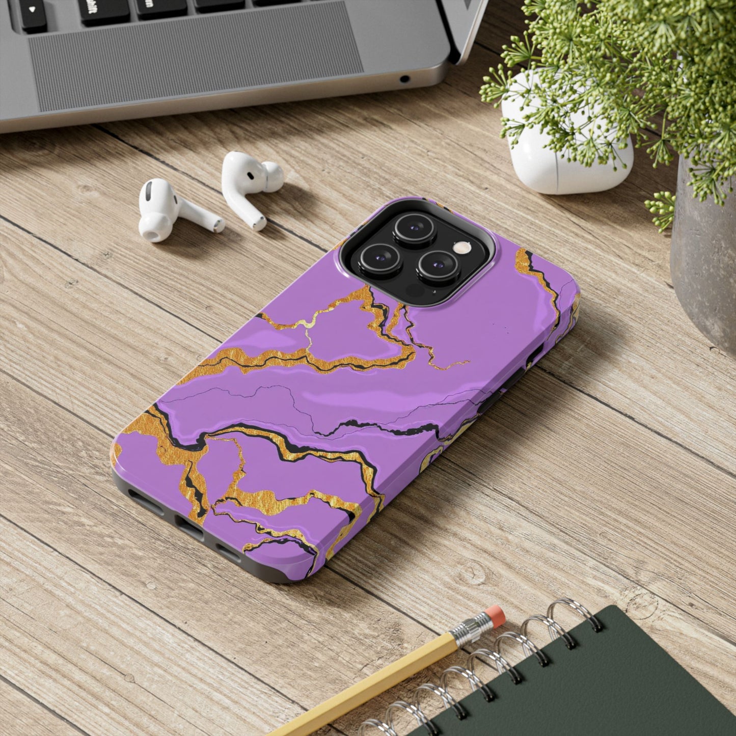 Stylish Tough Phone Cases with Purple Marble Design, Protective Phone Cases, Trendy Phone Accessories, Gift for Her, Unique Phone Cover