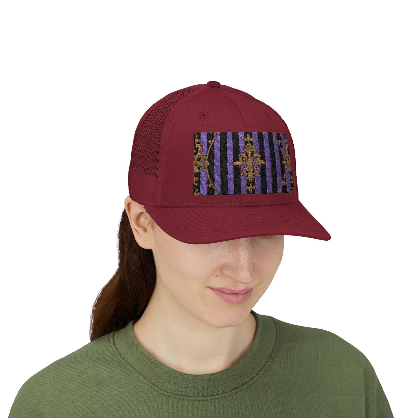 Stylish Baroque Vintage-Inspired Snapback Trucker Cap, Hipster Cap, Festival Headwear, Unique Gift for Fashion Lovers
