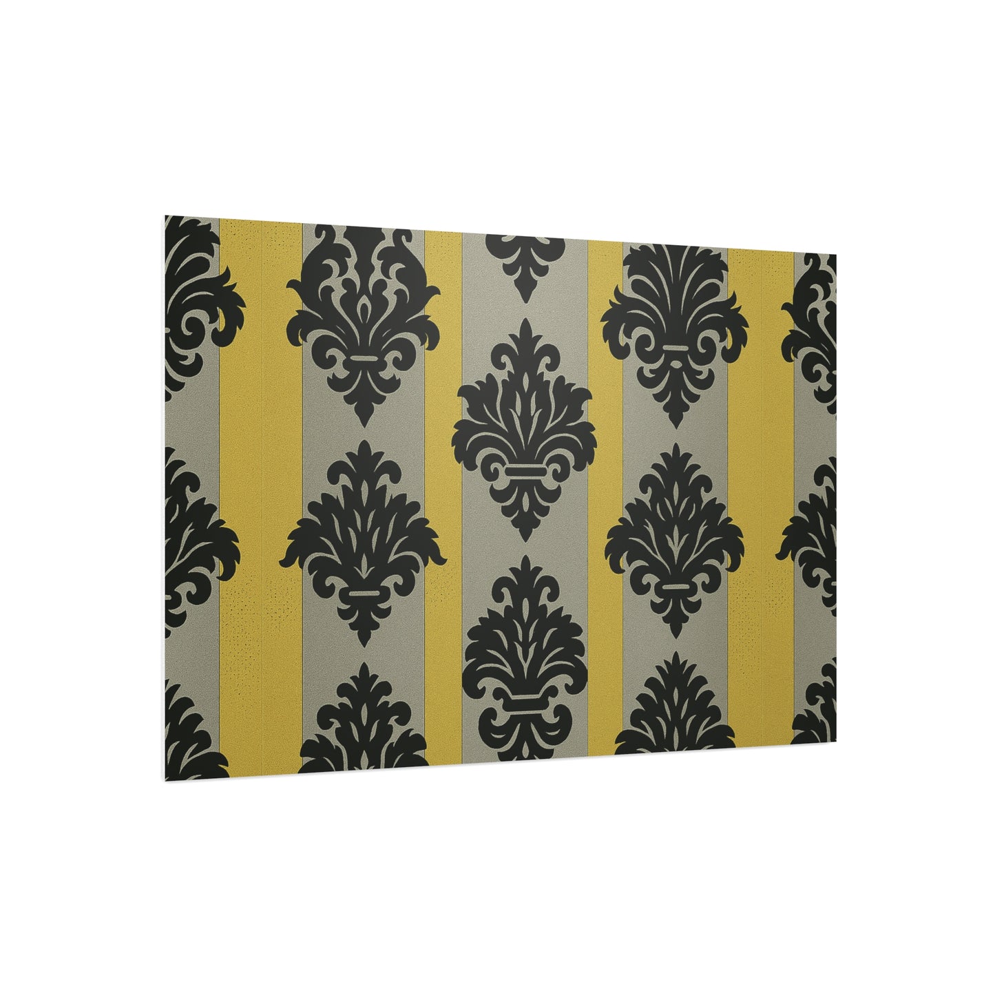 Stylish Foam Board, Elegant Decor Display, Home Office Organization, Craft Projects, Wedding Decor - Silver & Gold Striped Black Baroque