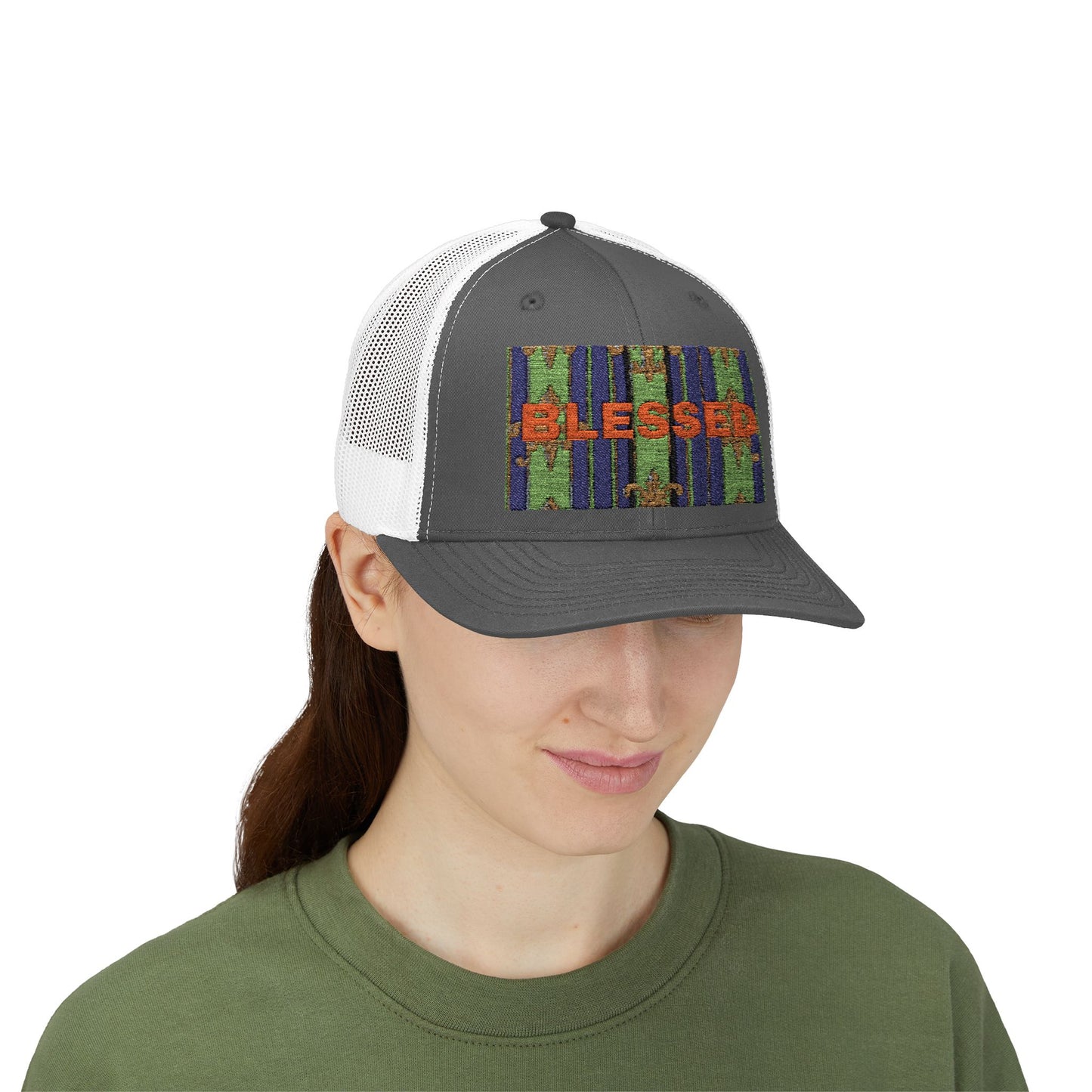 Blessed Snapback Trucker Cap, Casual Hat, Faith Gift, Outdoor Cap, Stylish Accessory, Everyday Wear