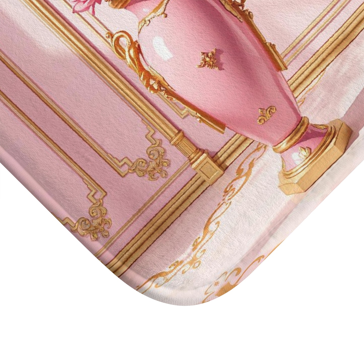 Elegant Pink Floral Bath Mat with Quote, Floral Bathroom Decor, Luxury Home Accessory, Gift for Her - I WILL ALWAY GLAM
