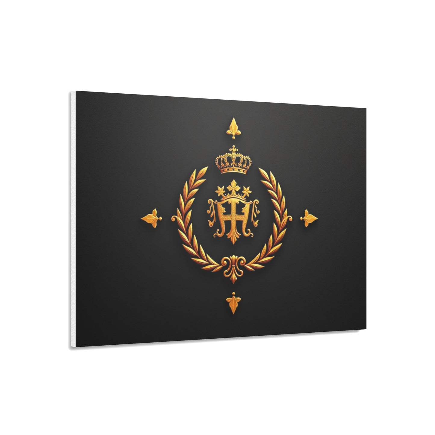 Elegant Foam Board Wall Art, Luxury Home Decor, Royal Crest Display, Office Decoration, Unique Gift Idea, Modern Wall Decor - Gold Crest