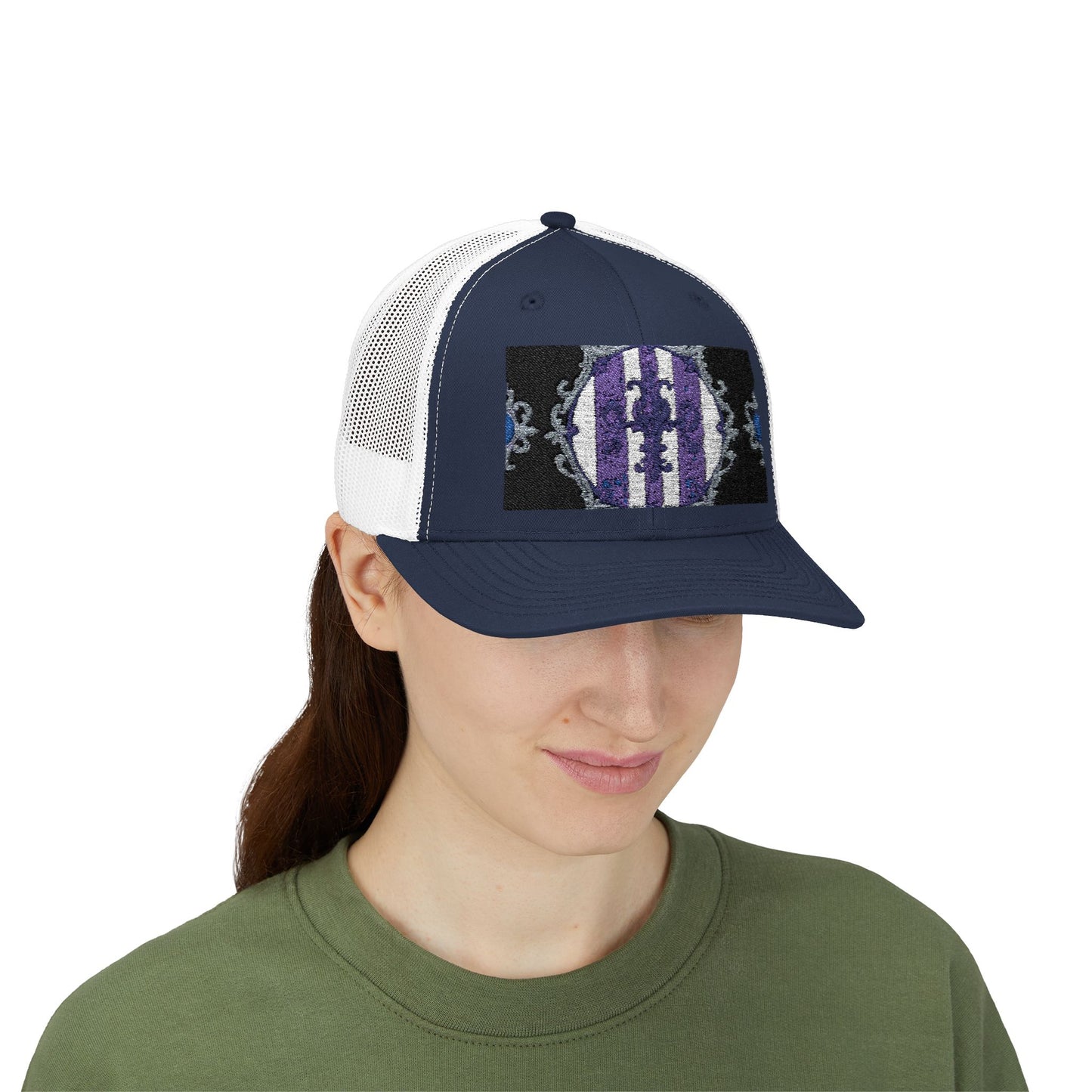 Stylish Baroque Design Snapback Trucker Cap with Artistic Design, Unisex Cap, Trendy Hat for Outdoor Activities, Casual Wear, Gift Idea