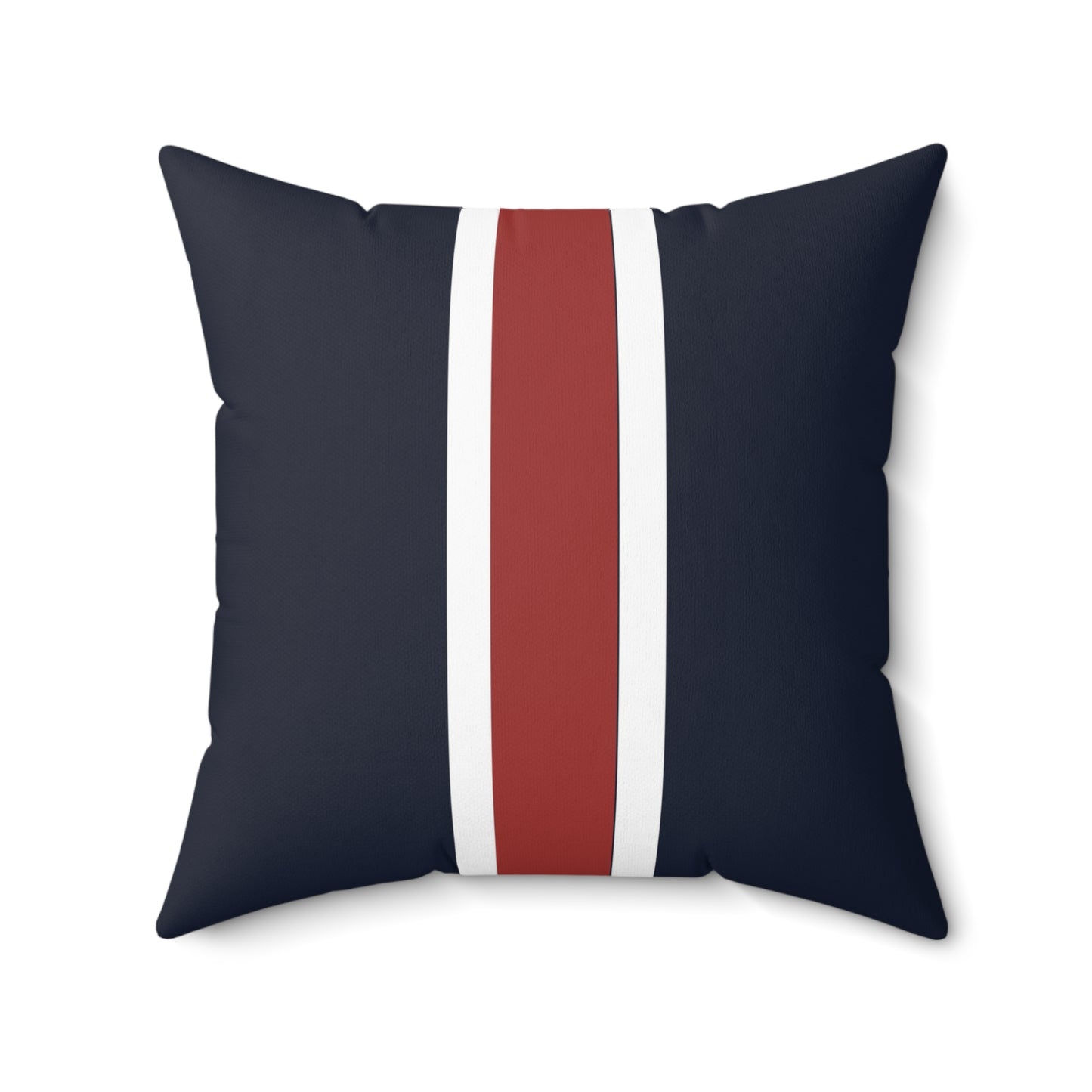 Lunar Midnight & Red-White Striped Stylish Decorative Pillow, Modern Home Decor, Cozy Couch Accent, Gift for Him or Her, Comfortable Square Cushion