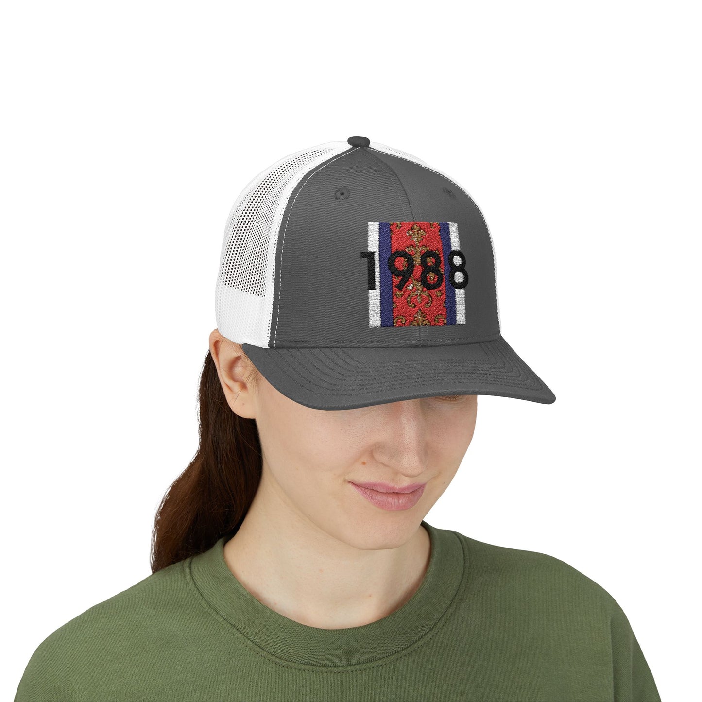 Vintage 1988 Snapback Trucker Cap, Retro Dad Hat, Unisex Hat, Adjustable Cap, Stylish Summer Accessory