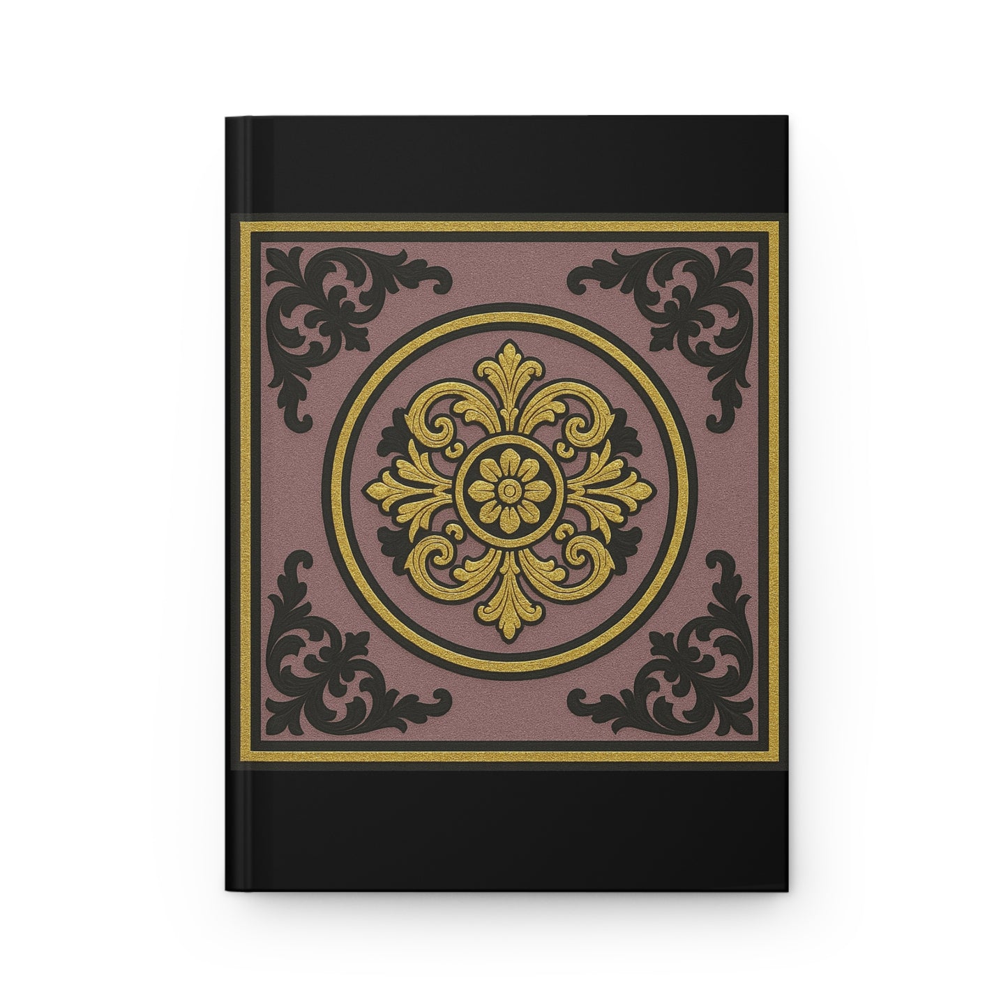 Elegant Gilded Mauve With Gold-Black Baroque Hardcover Journal - Great for Writers, Gifts, School Use, Scrapbooking, Daily Journaling