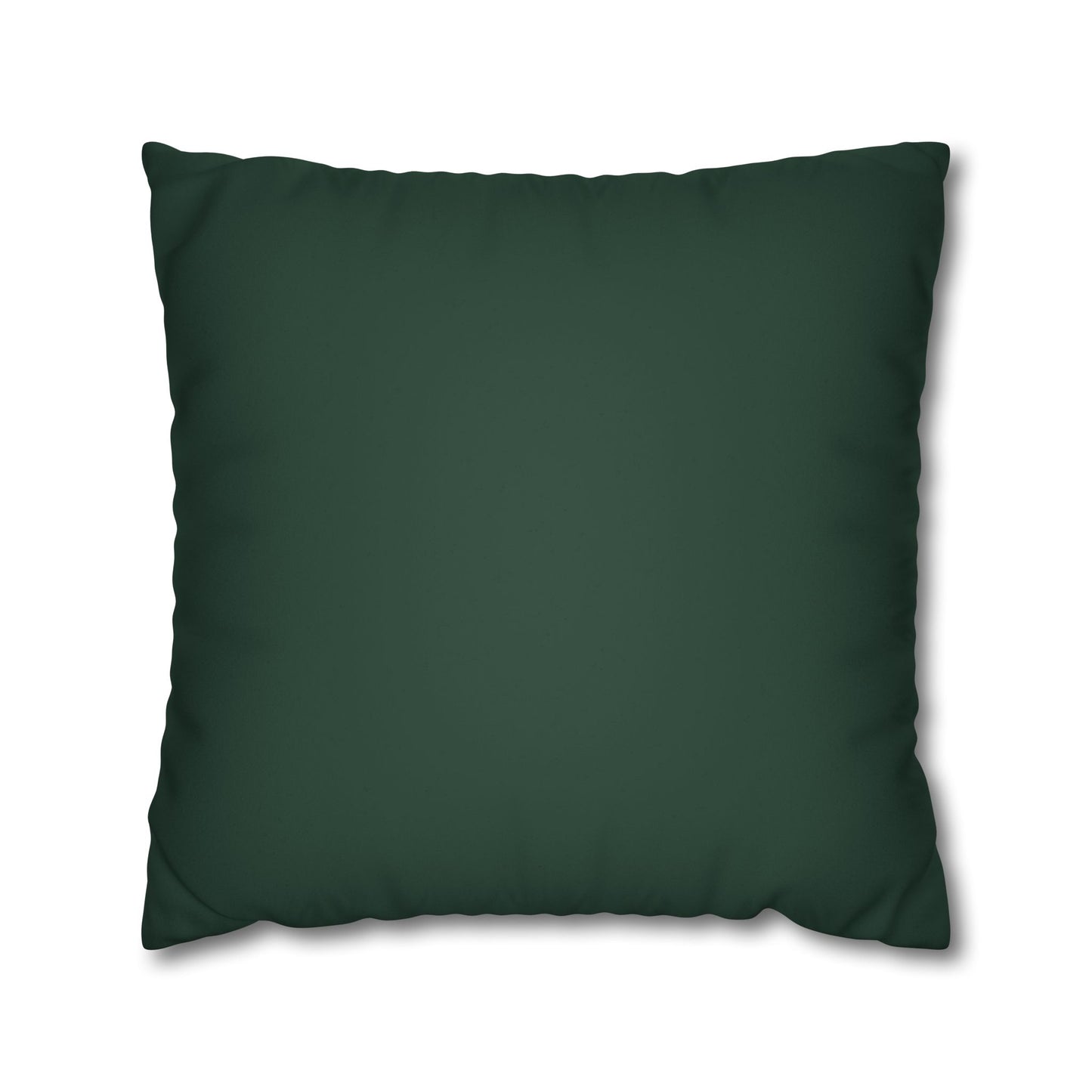 Stylish Midnight Green Faux Suede Square Pillowcase for Cozy Home Decor, Decorative Cushion Cover, Modern Accent Pillow, Indoor Throw Pillows