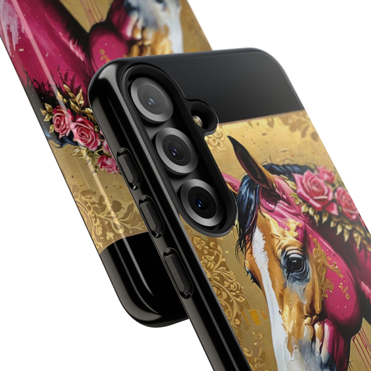 Phone Case - Elegant Horse Damask Design