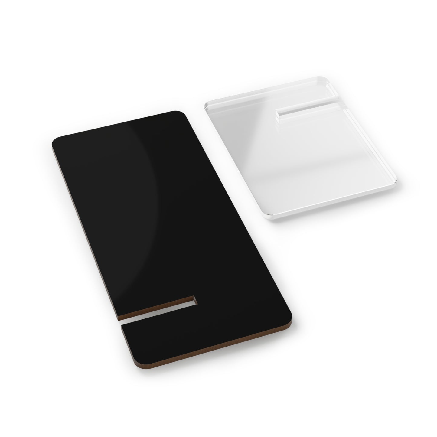 Sleek Black Mobile Phone Stand for Easy Viewing, Desk Organizer, Tech Gift, Minimalist Phone Holder, Adjustable Display Stand