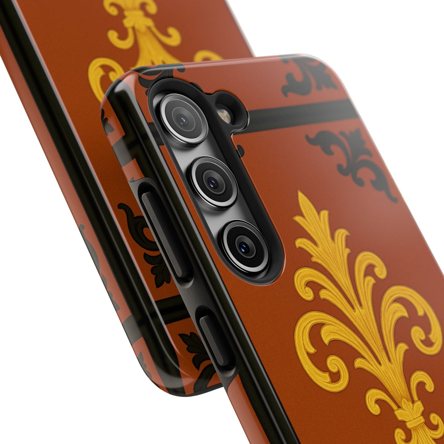 Dusk Terracotta Baroque Tough Phone Case — Vintage Baroque Design, Protective iPhone Cover