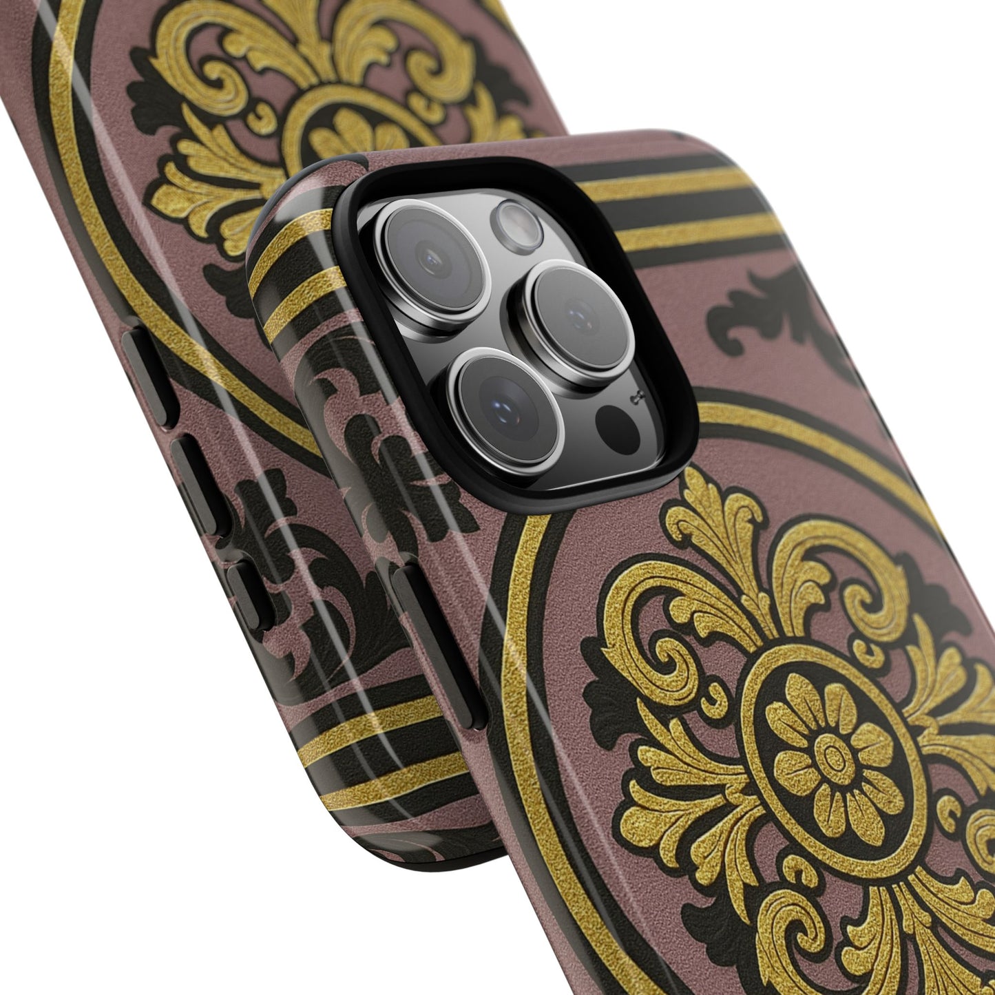 Gilded Mauve With Gold-Black Baroque Tough Cases